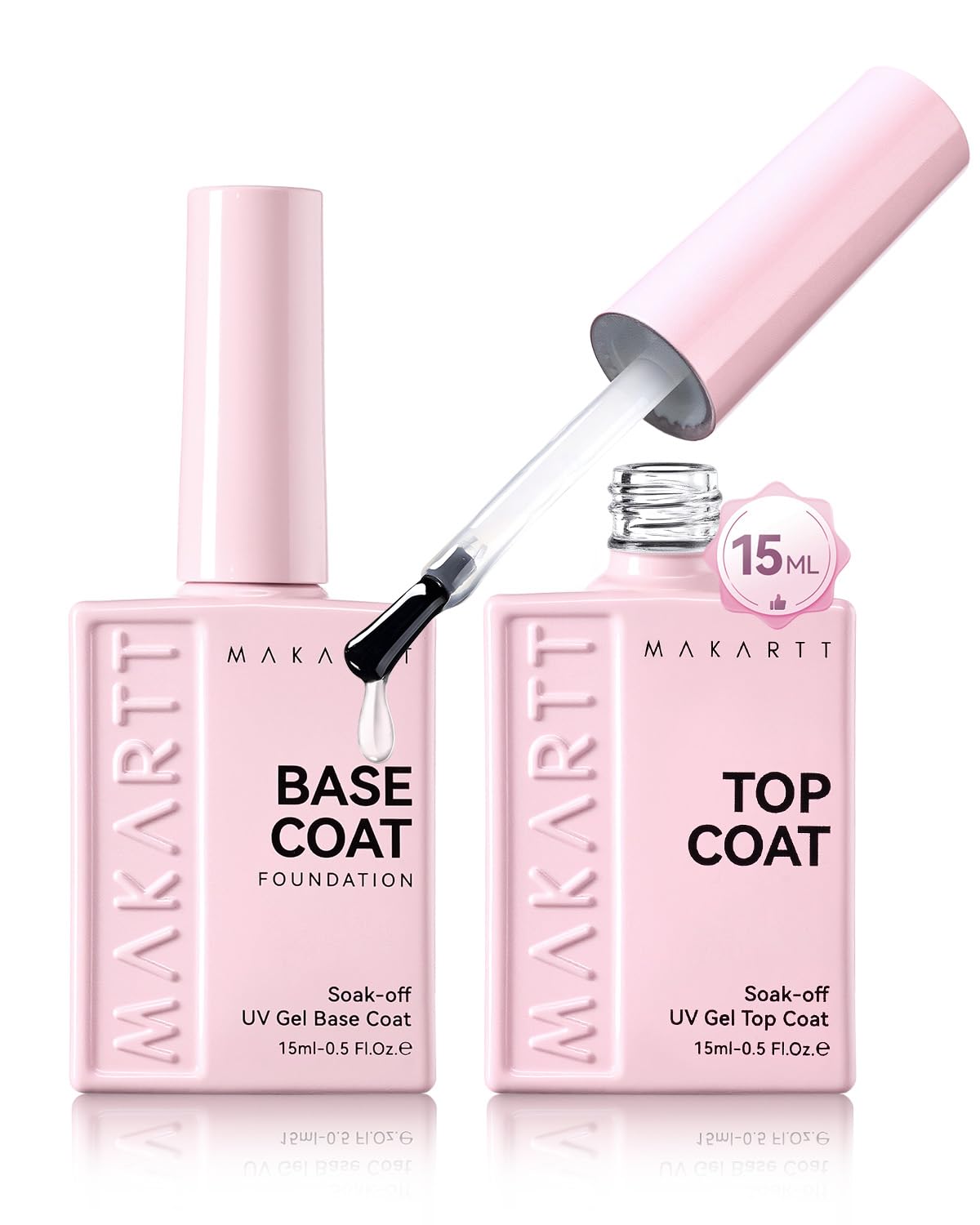 no-wipe gel top coat set — Long-Lasting Shine & Adhesion