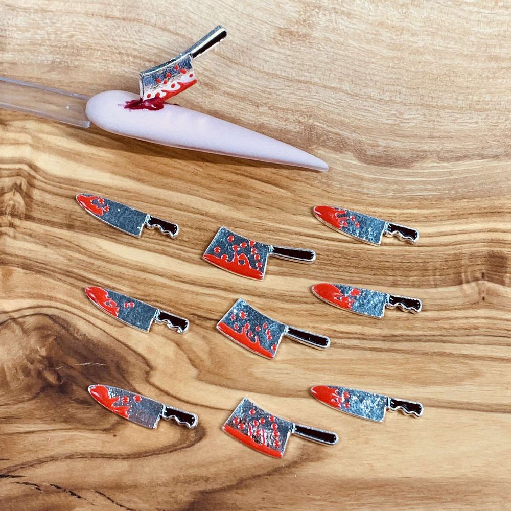 How to Use Bloody Knife Nail Charms: A Beginner Guide