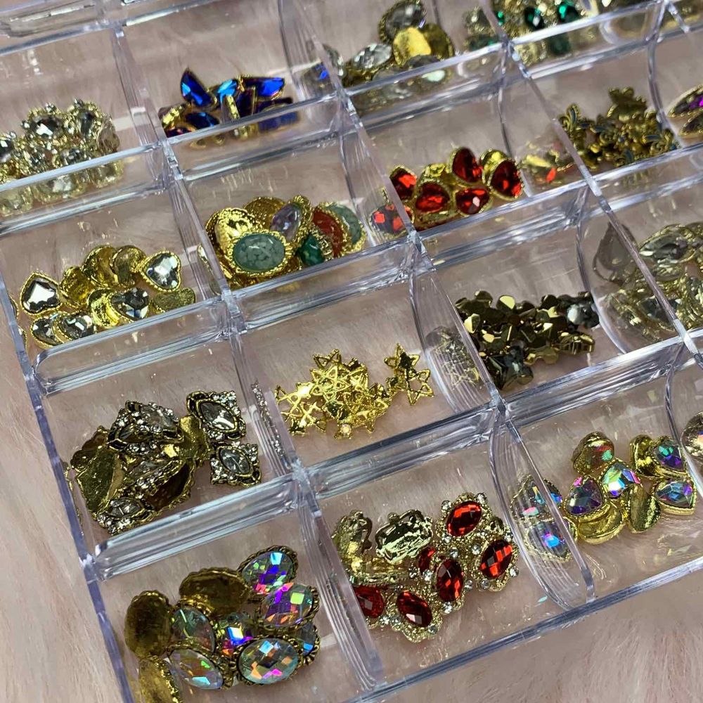 240 colorful nail gem charms set - 2