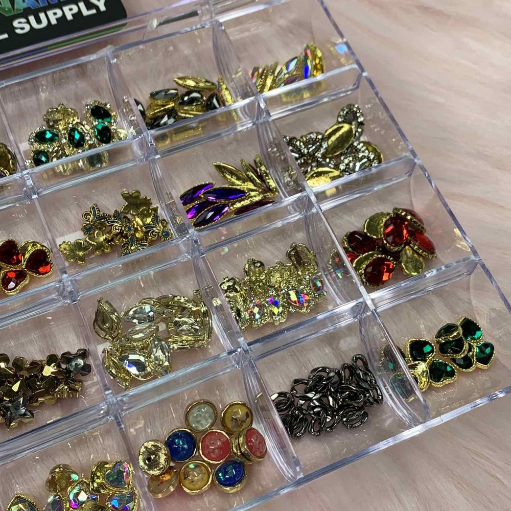 240 colorful nail gem charms set - 3