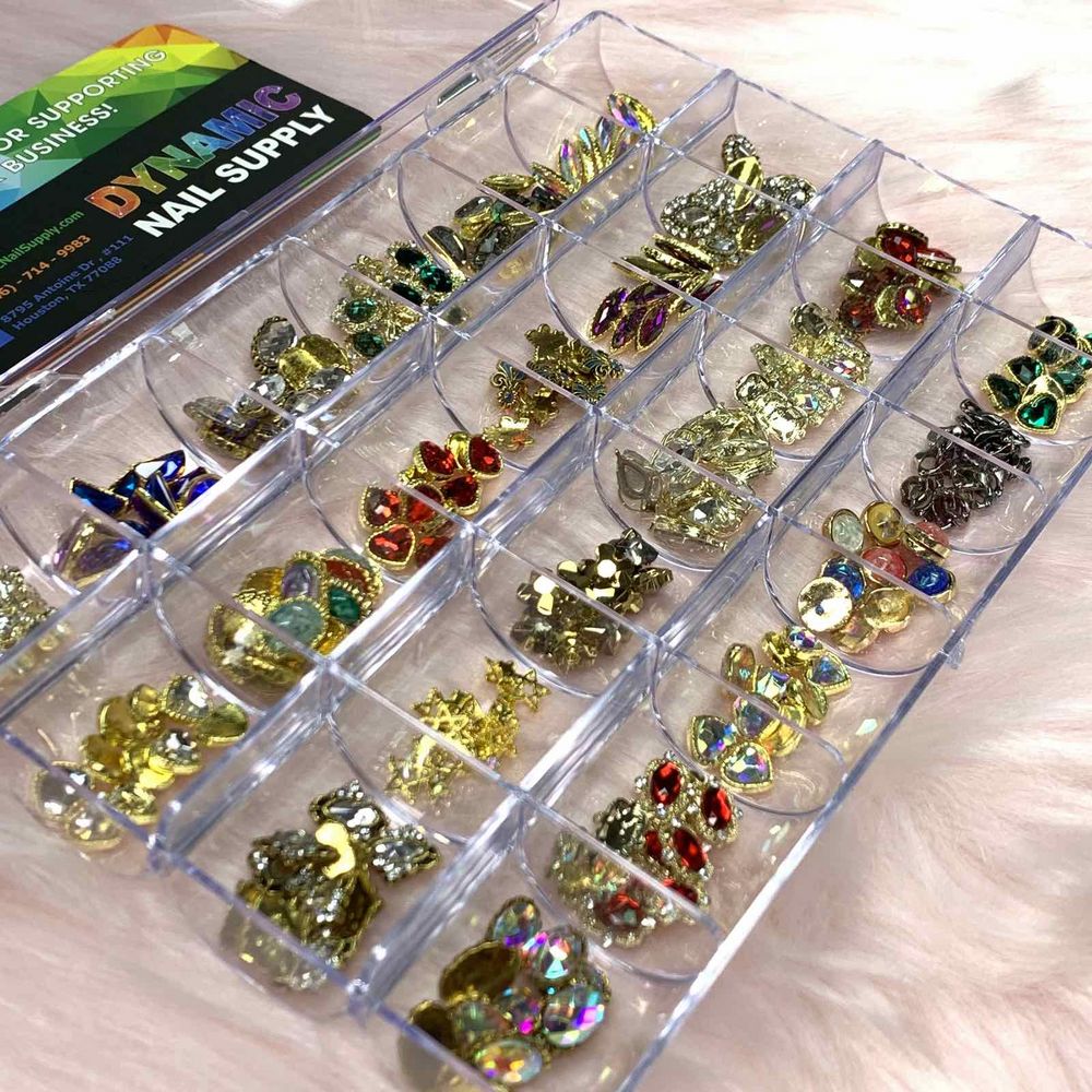 240 colorful nail gem charms set - 5